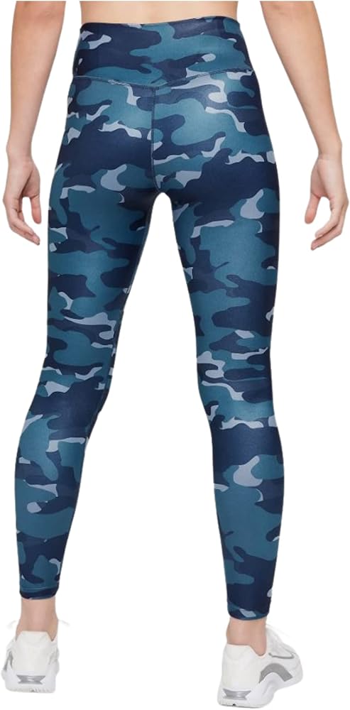 Nike Women's Dri-Fit One Mid Rise Blue Camo Leggings