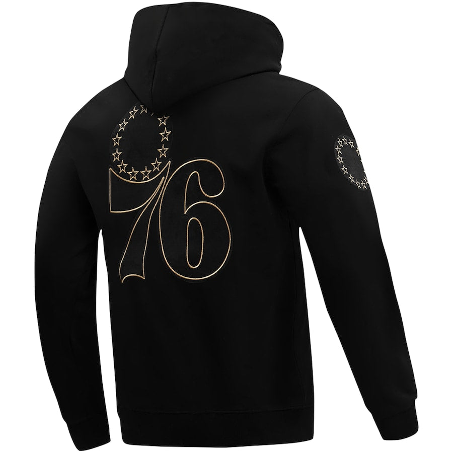 Philadelphia 76ers Pro Standard Black & Gold Pullover Hoodie