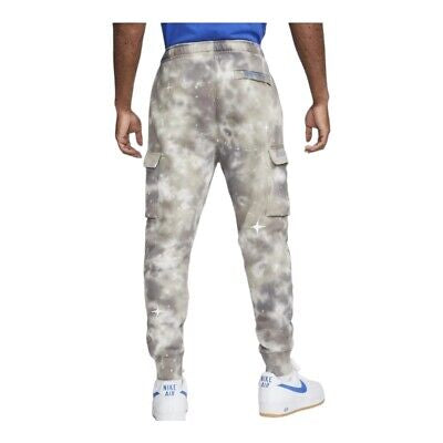 Nike Gray Abstract Galaxy Cargo Fleece Sweat Pants