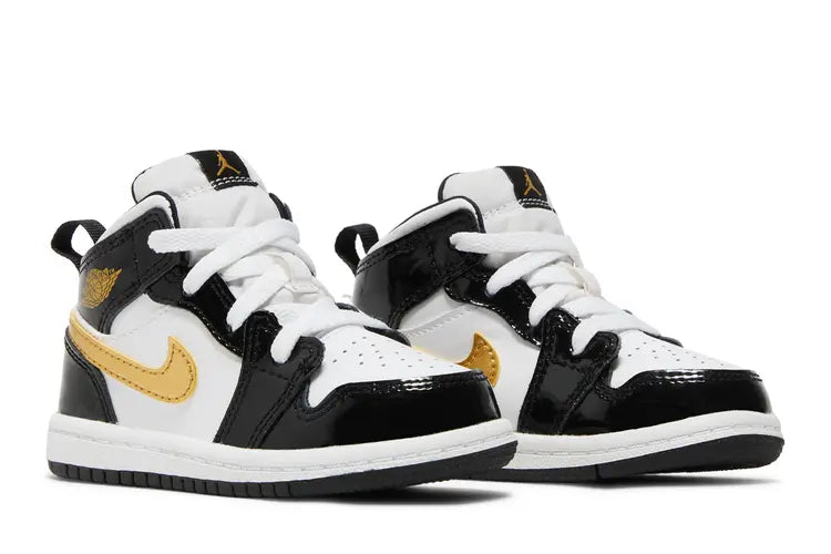 Jordan 1 Toddler Patent Black Gold