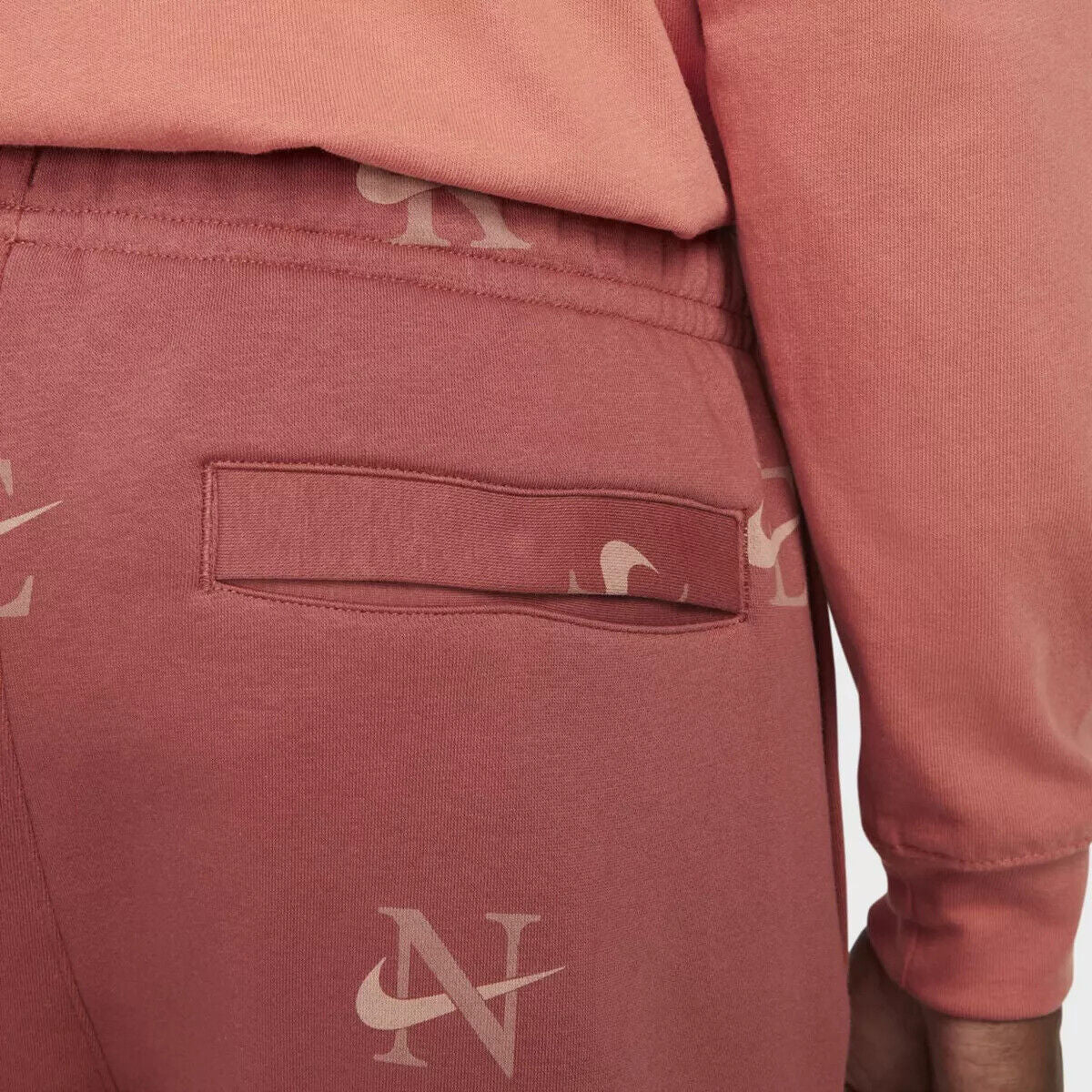 Nike NSW Printed Club Fleece Joggers Canyon rust