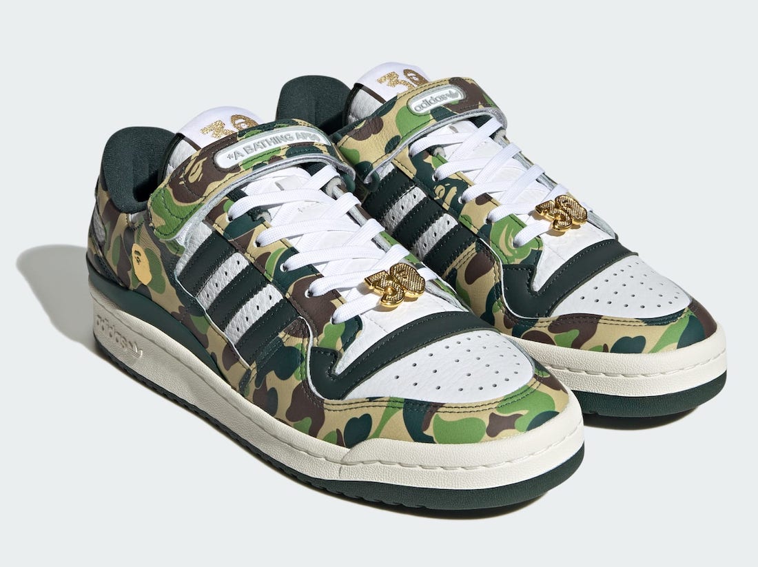 BAPE adidas Forum 84 Low 30th Anniversary Green Camo