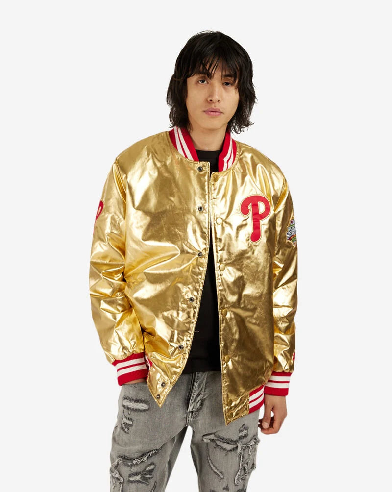 Starter Philadelphia Phillies Gold Satin World Series Jacket