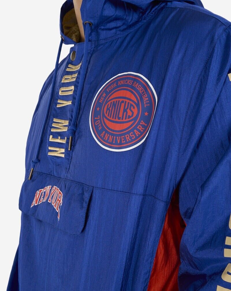 New York Knicks Team OG 2.0 Vintage Logo Anorak Quarter-Zip Hoodie Windbreaker Jacket