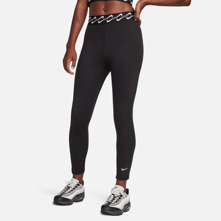 WOMENS NIKE SPORTSWEAR CLASSIC SWOOSH 7/8 LEGGINGS BLACK