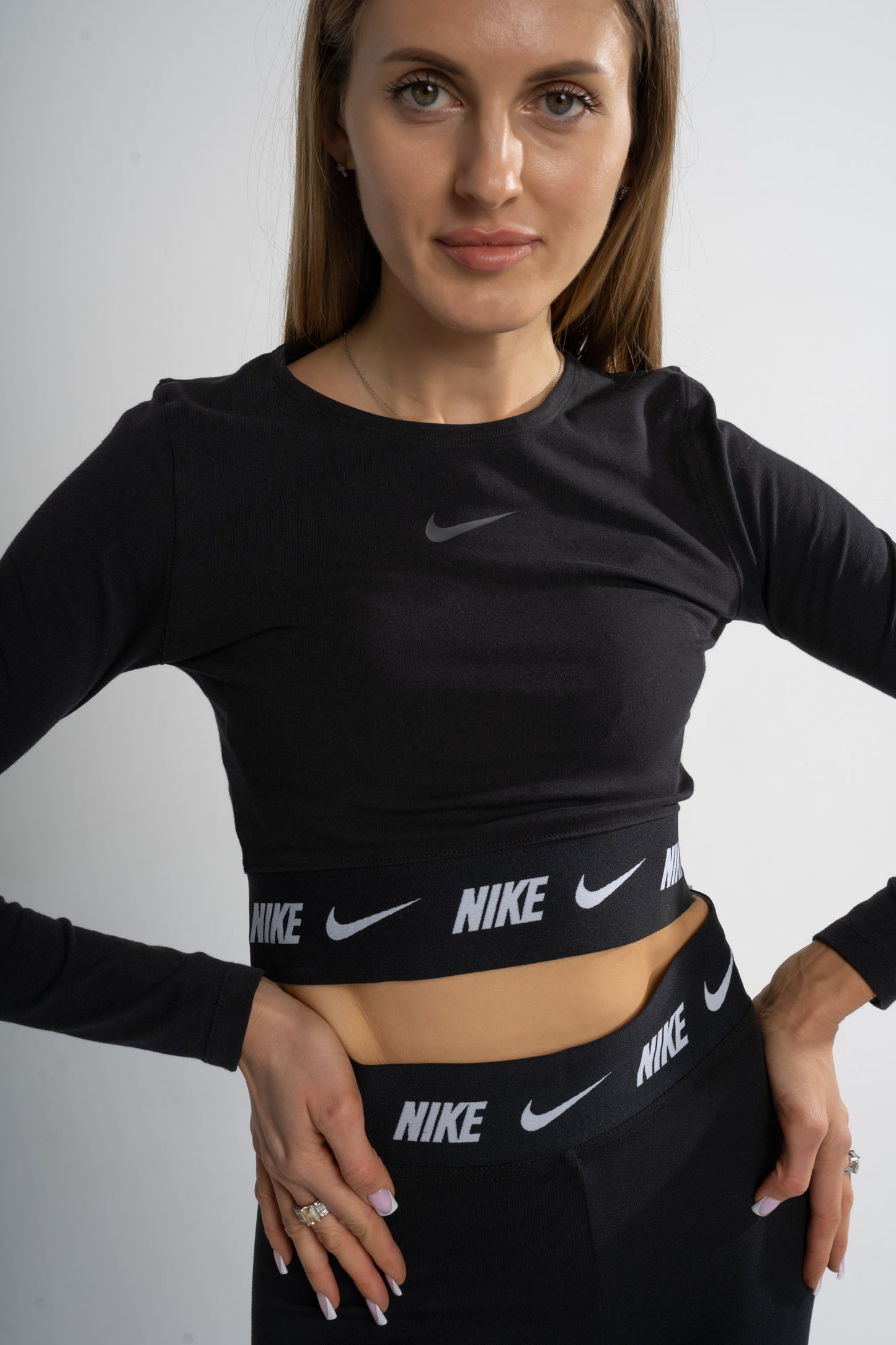Nike NSW Long Sleeve Tape Crop Top