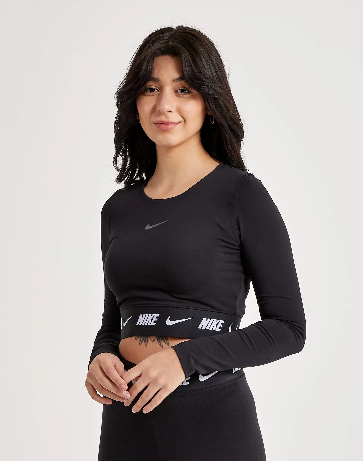 Nike NSW Long Sleeve Tape Crop Top