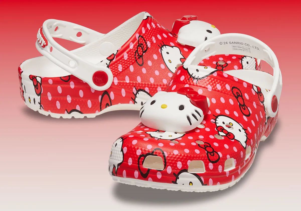 Crocs Hello Kitty Red Polka Dots Classic Clog