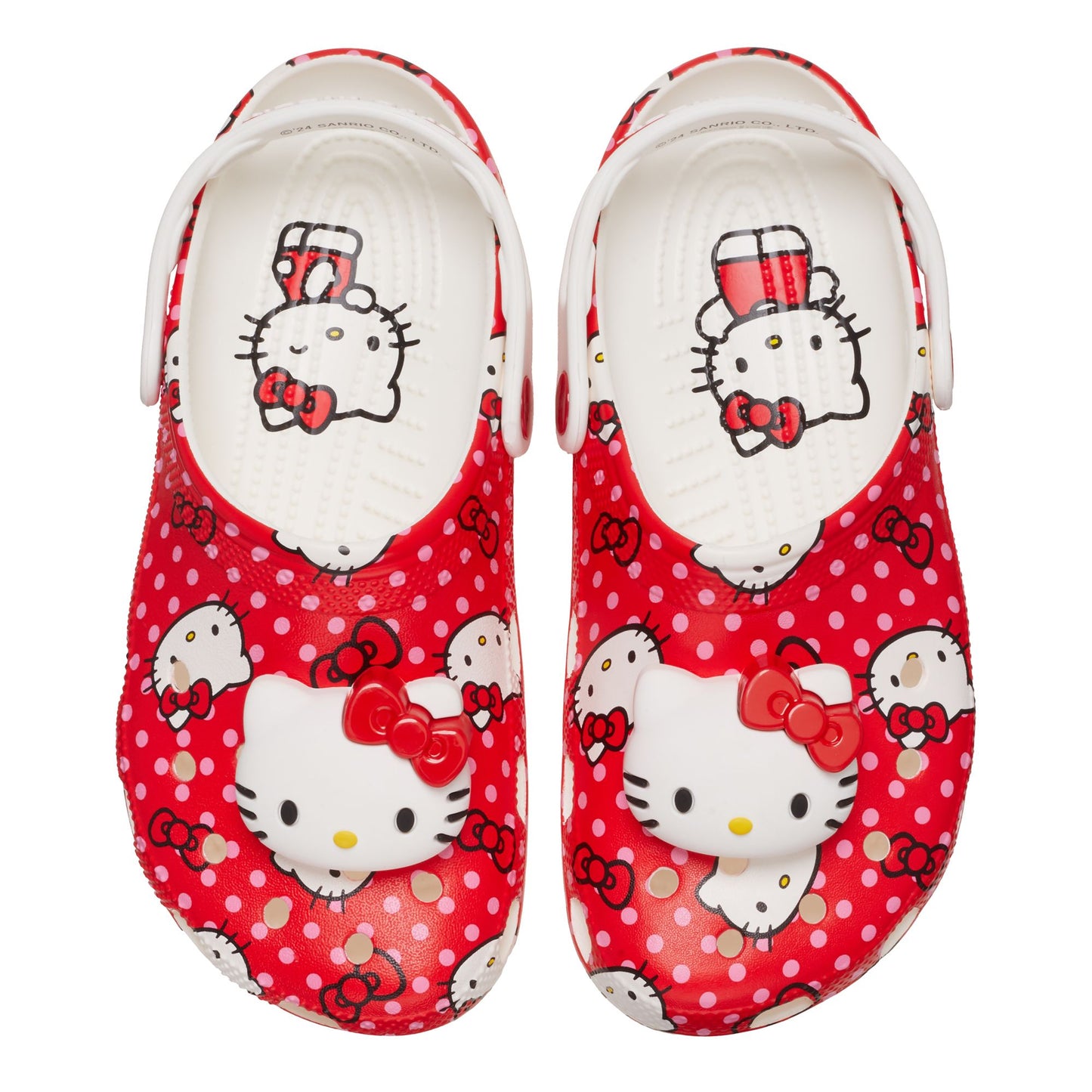 Crocs Hello Kitty Red Polka Dots Classic Clog