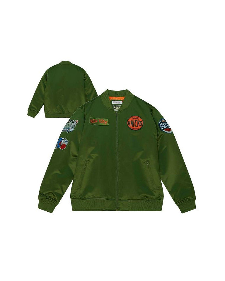 Mitchell & Ness NBA New York Knicks Flight Satin Bomber Jacket