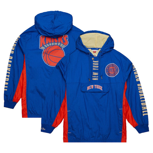 New York Knicks Team OG 2.0 Vintage Logo Anorak Quarter-Zip Hoodie Windbreaker Jacket