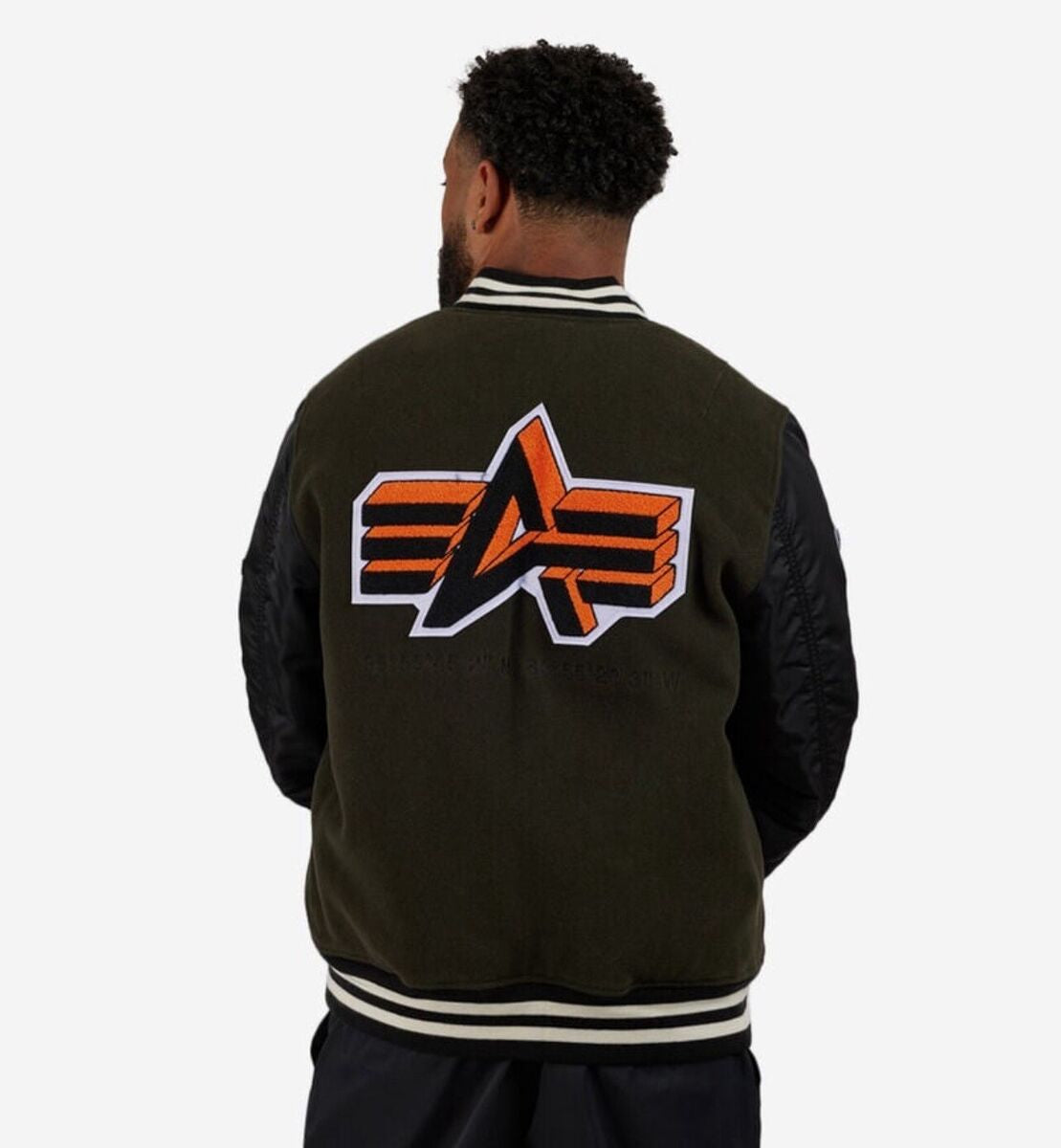 ALPHA INDUSTRIES WOOL MA-1 VARSITY BOMBER JACKET