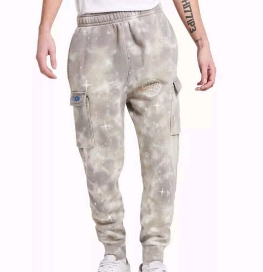 Nike Gray Abstract Galaxy Cargo Fleece Sweat Pants