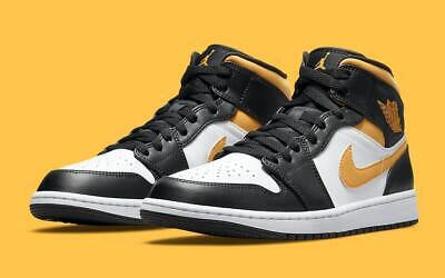 Jordan 1 Mid Black University Gold