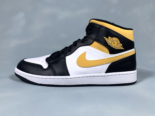 Jordan 1 Mid Black University Gold