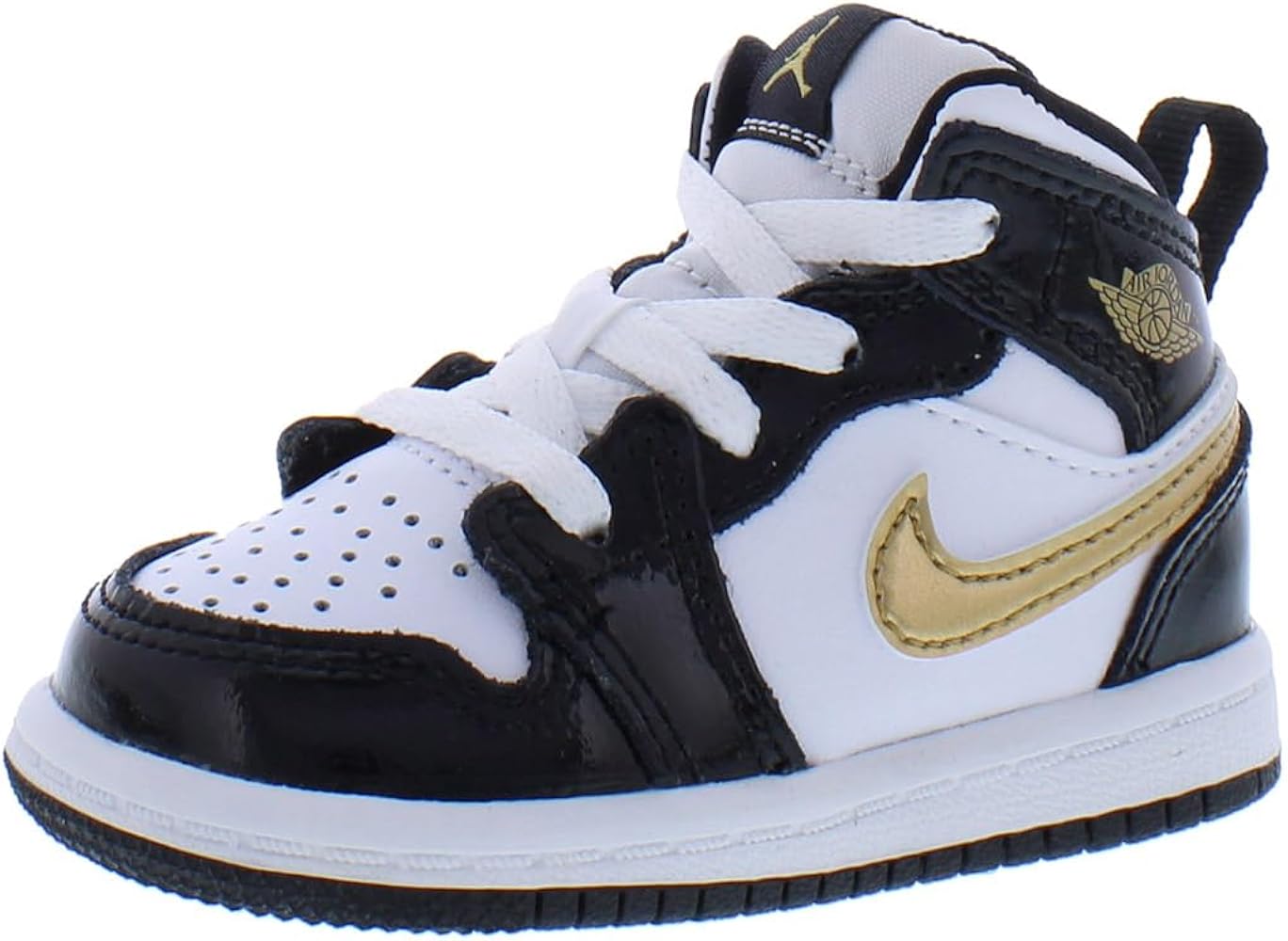 Jordan 1 Toddler Patent Black Gold