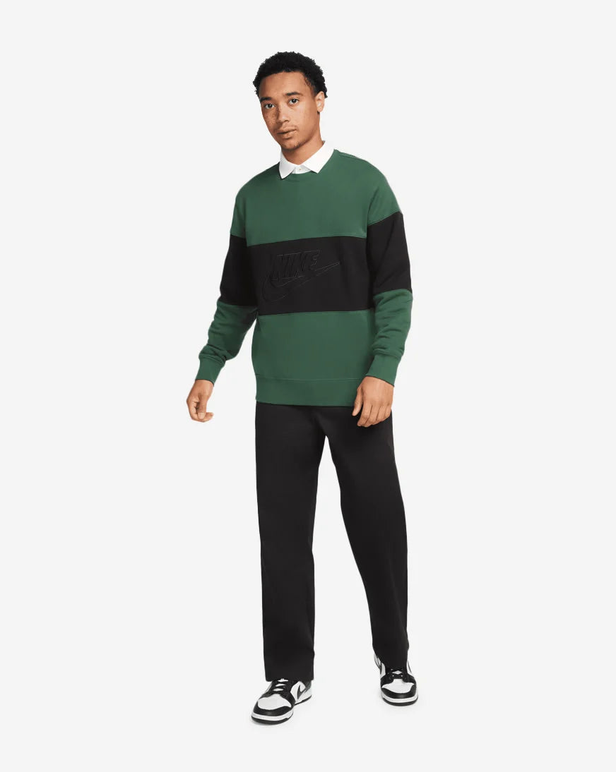Nike Club Men's French Terry Color-Blocked Crew Sweatshirt