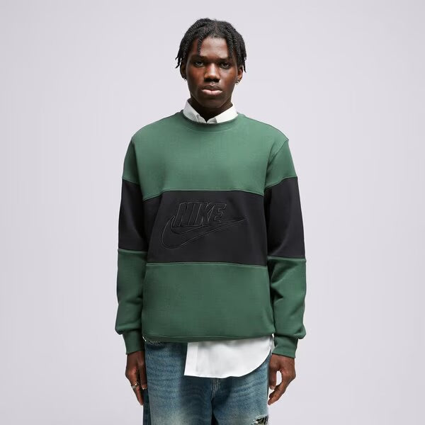 Nike Club Men's French Terry Color-Blocked Crew Sweatshirt