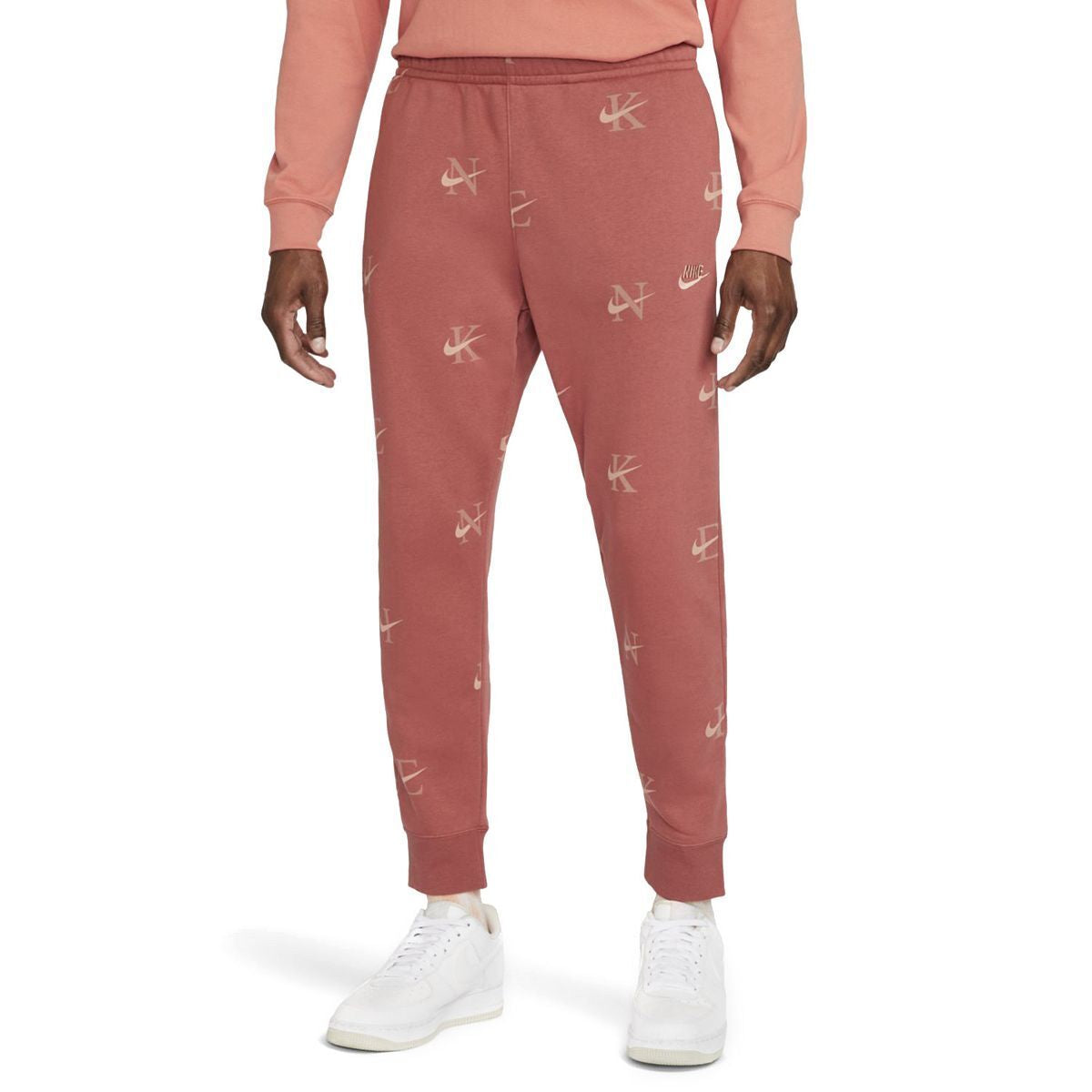 Nike NSW Printed Club Fleece Joggers Canyon rust