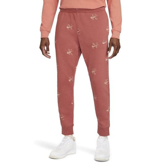 Nike NSW Printed Club Fleece Joggers Canyon rust