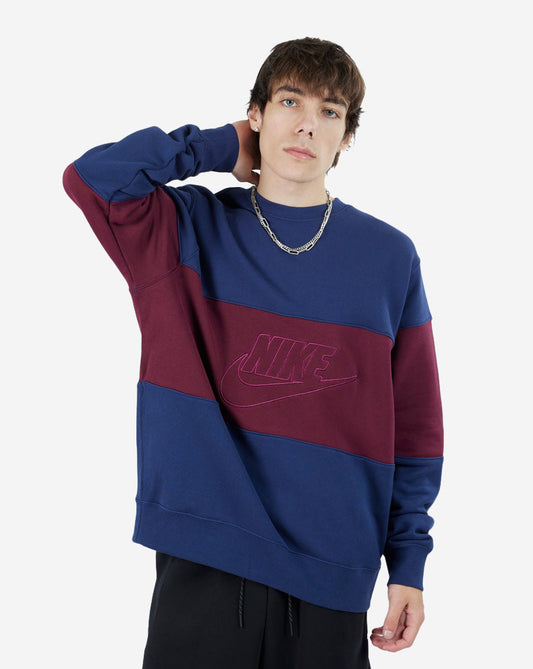 Nike Club Sweatshirt Shirt French Terry Crew Color-Blocked