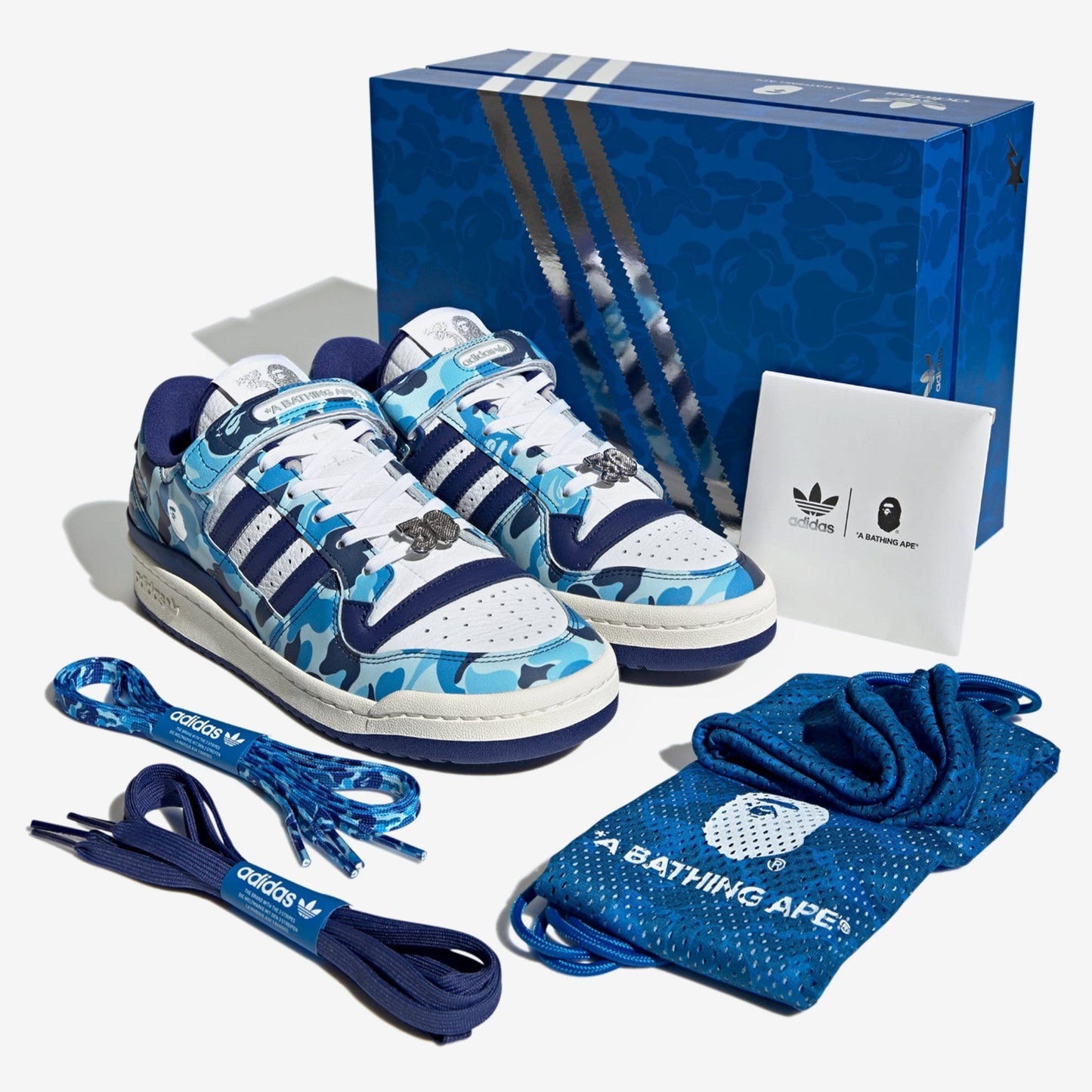 BAPE adidas Forum 84 Low 30th Anniversary Blue Camo