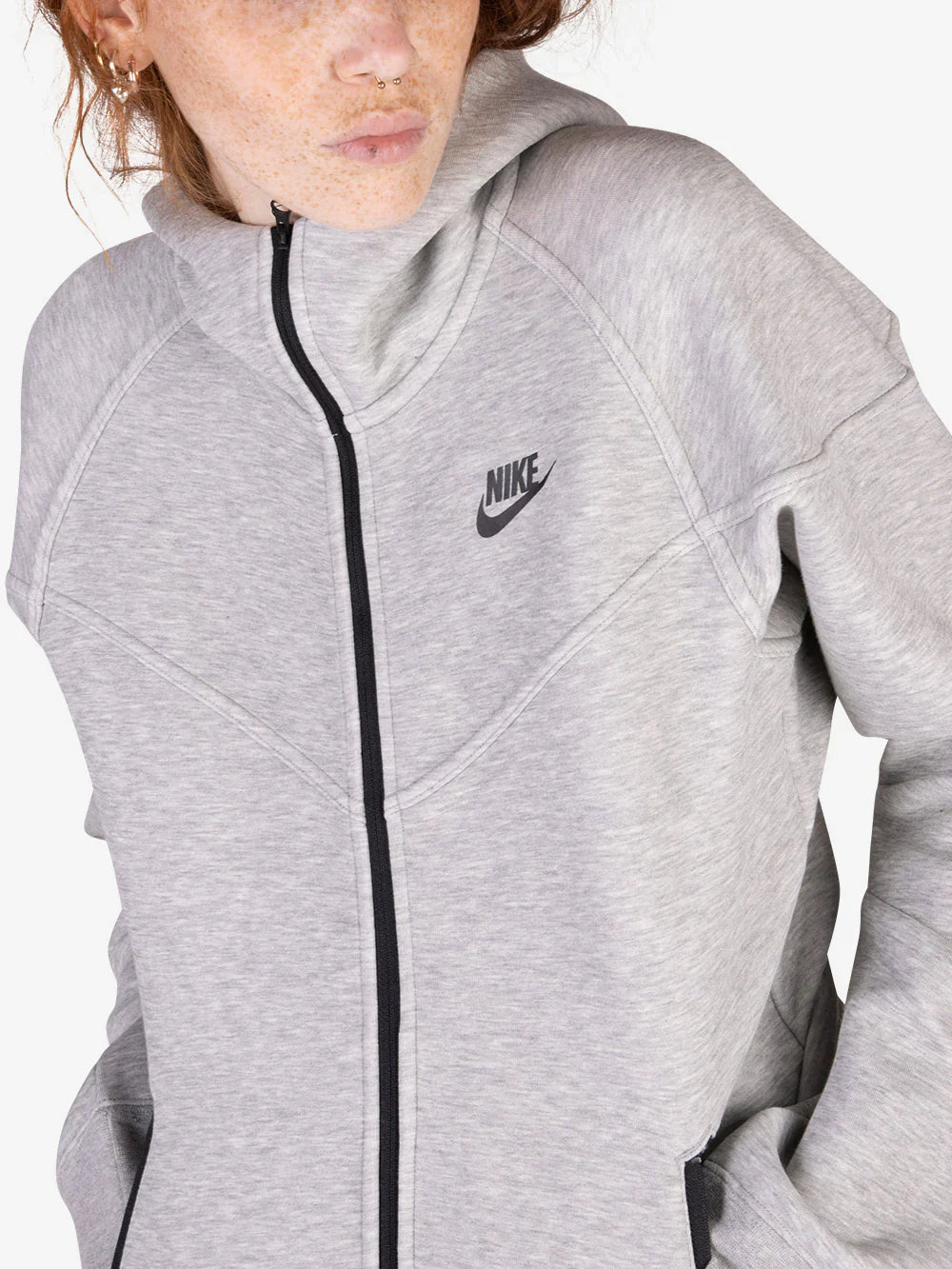 Nike Tech Fleece Windrunner Women's Full-Zip Hoodie light grey
