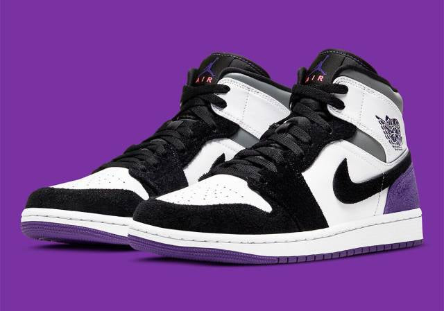 Nike Air Jordan 1 Mid SE Court Purple White Black
