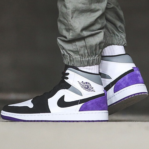 Nike Air Jordan 1 Mid SE Court Purple White Black